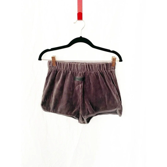 Fear Of God Essentials Velour Shorts Women’s Size Medium In Gray Patch - Picture 6 of 10
